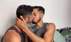 TWO NAUGHTY FRIENDS KISSING ON THE LIVING ROOM SOFA - BY LEO CARIOCA AND YURI DELREY - CLIP 1