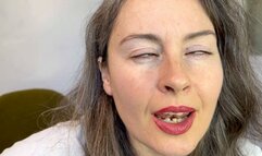 her sexy eyes roll and crossed