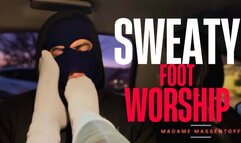 Sweaty Ebony Foot Worship