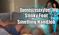 Stinky Foot Smelling Handjob