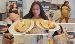 BBW, Feedee Tradwife, Devi Thikk Goes Wild - Dancing and Stuffing