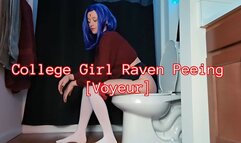 College Girl Raven Sage Eldritch Peeing [Voyeur]