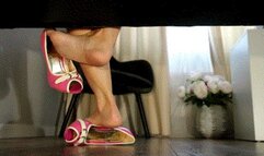 Shoeplay , sexy pink high heels in game