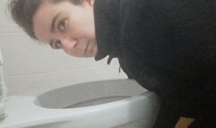 I cough and phlegm in the toilet bowl!