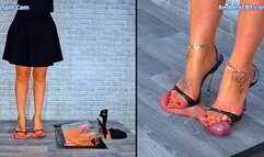 Ruining His Orgasm In My Spiked Metal Heels - Split Cam - A132SPLIT