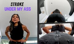 Face-Sitting Fury - Mistress Enola - Black Jeans Facesitting, Countdown to Cum & spitting (4K)