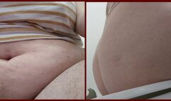 PEEING DUMPING FEEDING THE PORCELAIN TOILET BOWL B4 EATING CHEESY GARLIC BREAD