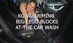 VACUUMING BIG LEGO BLOCKS AT THE CAR WASH