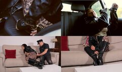 Mia - A tickled and handcuffed thief (mobile)