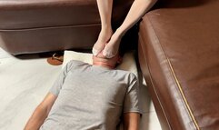 My Feet On Face Of White Slave | Pantyhose Domination | 720p