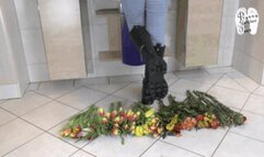 Nice Flowers under brutally Buffalo Boots