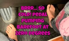 it's so cold! pedal pumping barefoot in 0 degrees