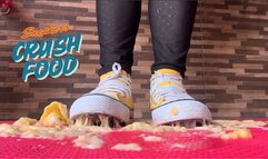 Goddess Lohan mashing a banana with her sneakers (1080)