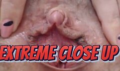 Extreme close-up: clit, pussy, ass
