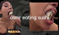 asmr eating sushi