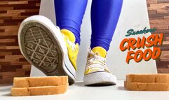 Crushing bread with my sneakers