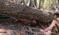 Cavewoman All Natural Peeing Outside