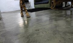 In the office she lets her high heels hang up (5)