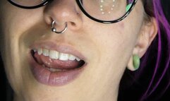 Crunching on Celery and Dip With Sharp Teeth