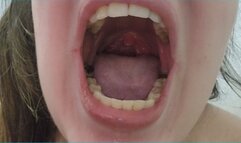 Seductive Tongue and Throat close-up