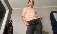 Strip tease wearing pad!