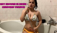 sexy shower in bikini and then topless
