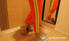 Stepmother gets tickled by her son after coming home from get off work