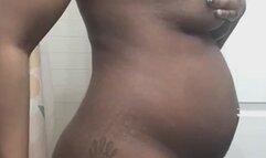 4 Month Pregnant Ebony Silhouette