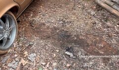 Revving the Buick in my favorite white sandals!!!