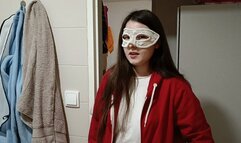 Peed in Panties before got Caught in the Bathroom HairyPussy