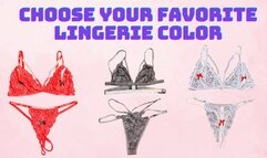 Choose your favorite lingerie color