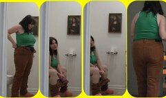 PEEING CHATTING PLANS FOR SUPERBOWL W CORDUROY PANTS REMINISCE