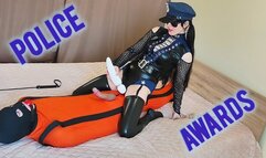 Policewoman teases her slave