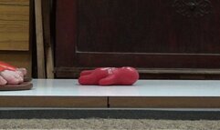 LIZZIE CRUSHES BOSS MAN 1 AND 2 USING HER FLAT SANDALS AND 18st+