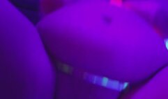 Fat girl Black light show