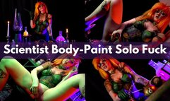 Girl Scientist Body-Paint Solo Fuck