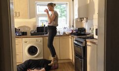 Crushing His Head In Her Kitchen Under Her Boots (4K)