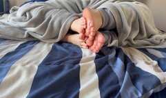 SILENT | Natasha Rubs Soles with her Male Roommate under Blanket Barefoot | Feet Touching | Footsie Play