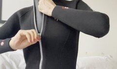 neoprene scuba wetsuit 2 layers of down jacket tease