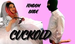 Lady Angela femdom bride and pleaser boots role play cucked groom femdom bride cuckold humiliation