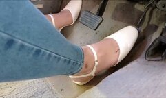 Driving sling back flats