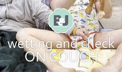 Wetting and check on couch