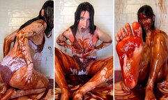 Horny & Messy with 3 Flavors of Syrup! - Maple, Strawberry, Chocolate Sauce (4K)