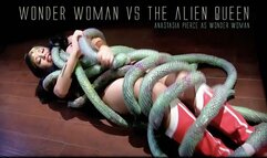 Wonder Woman vs Alien Queen Tentacles - Bondage, Cosplay Sex Parody Helpless heroine with Anastasia Pierce