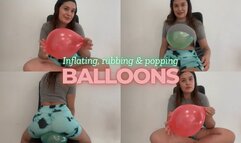 Rubbing and popping balloons