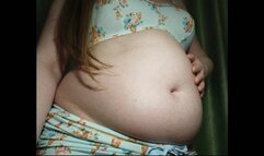 Fat girl trying on a tight cute top and shorts