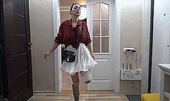 to get used to walking on one leg m