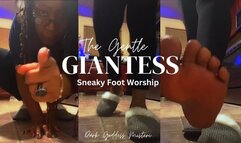 Dark Goddess The Gentle Giantess: Sneaky Foot Worship
