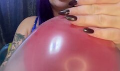 blow balloons in big cristall balloon