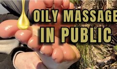 Oily foot massage in public